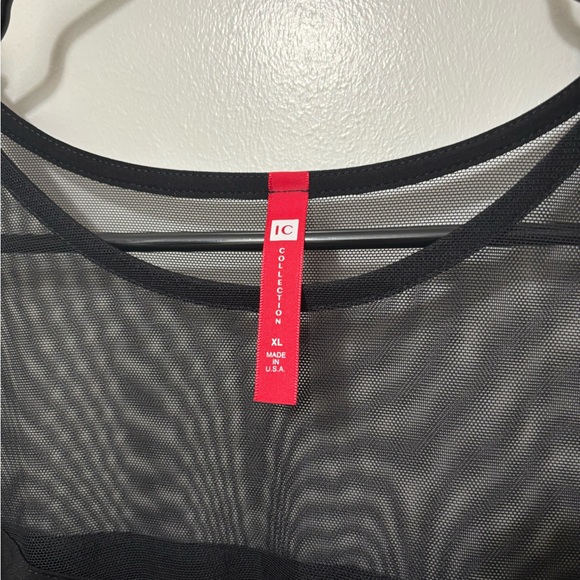 IC Collection Black Mesh Shoulder Sleeveless Top size XL - Picture 5 of 5
